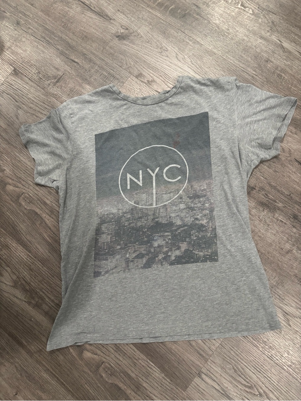 Jack & Jones Grey NYC Graphic Short Sleeve Tee